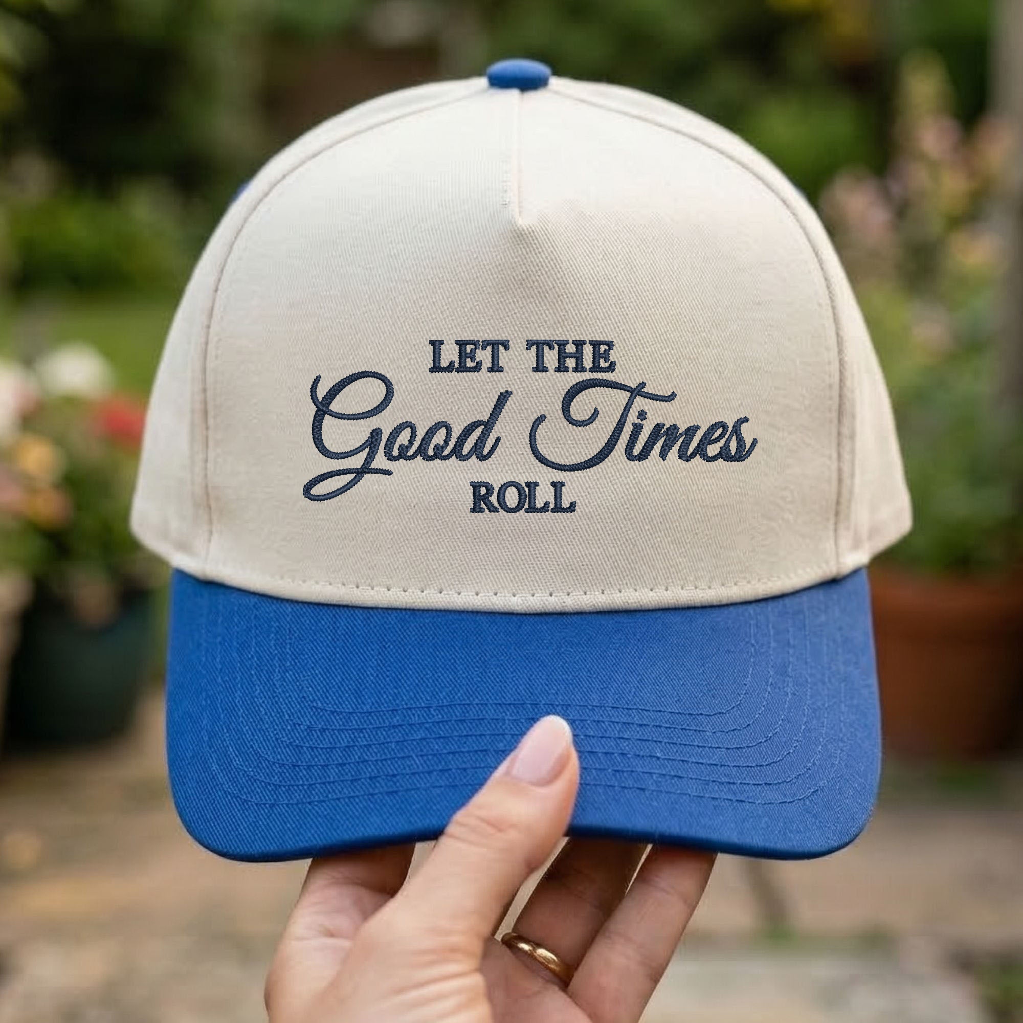 Custom Embroidered Let The Good Times Roll Snapback Hat