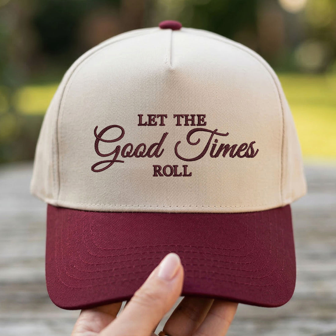 Custom Embroidered Let The Good Times Roll Snapback Hat