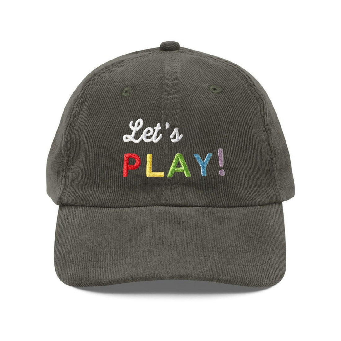 Custom Embroidered Let’s Play Hat - Fun Minimalist Vintage Cap