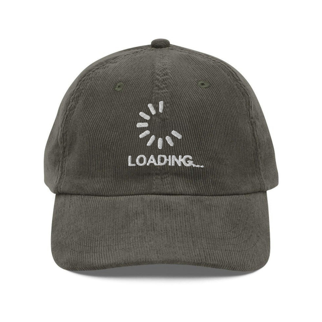 Custom Embroidered Loading Hat - Funny Minimalist Vintage Cap