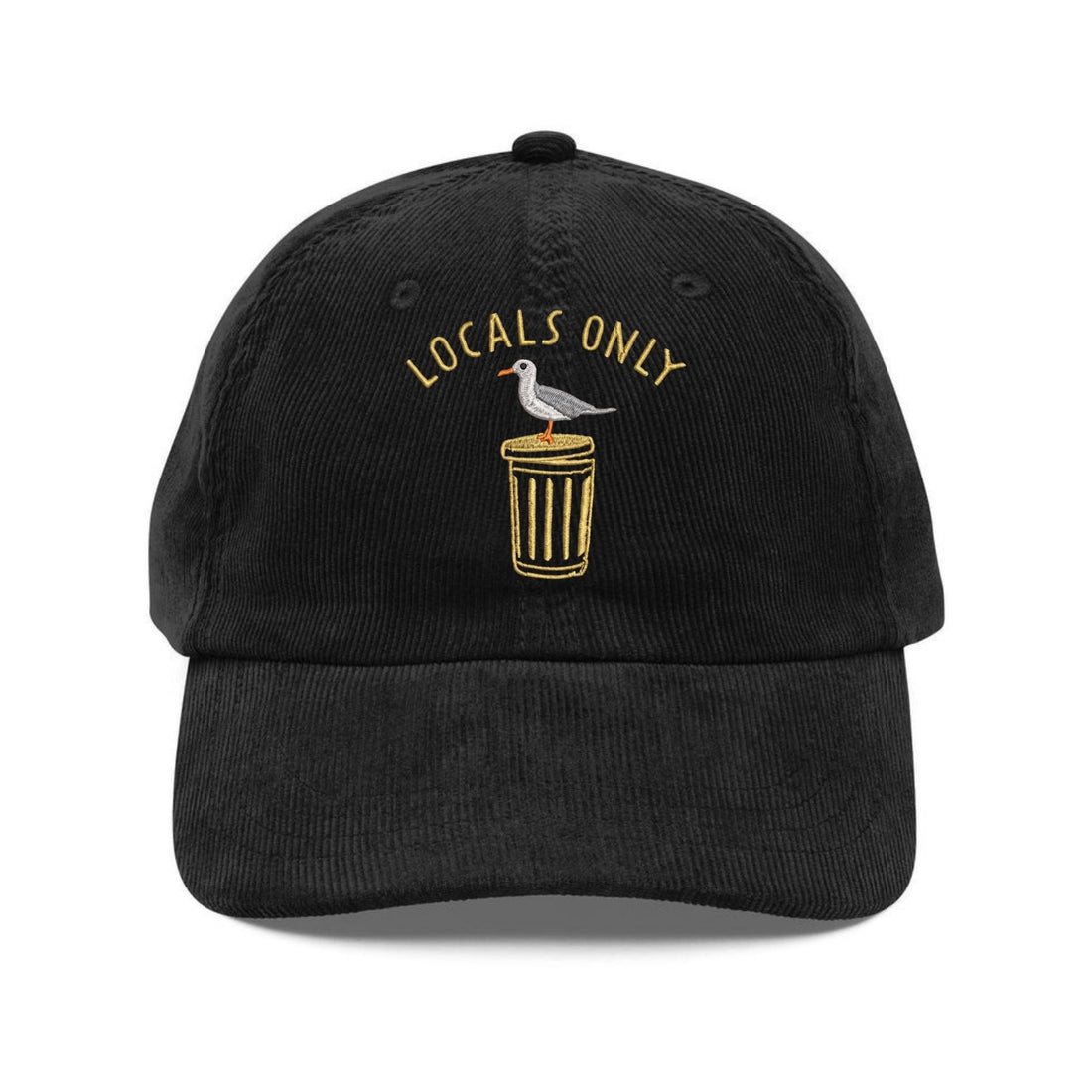 Custom Embroidered Locals Only Corduroy Hat - Vintage Streetwear Cap