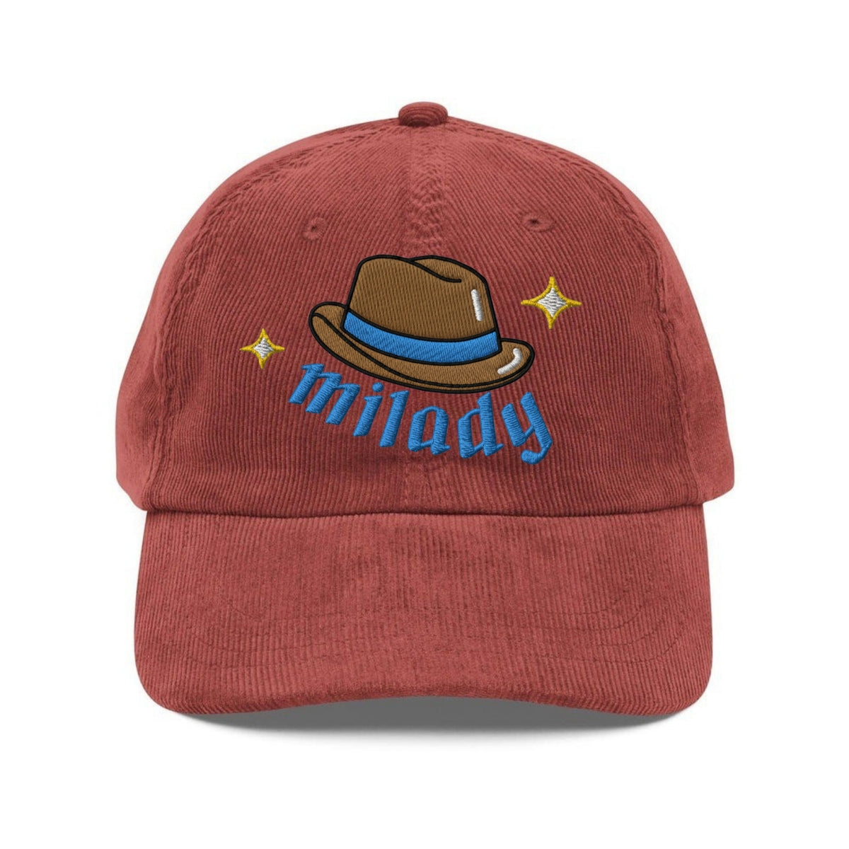 Custom Embroidered M'Lady Fedora Milady Neckbeard Meme Hat