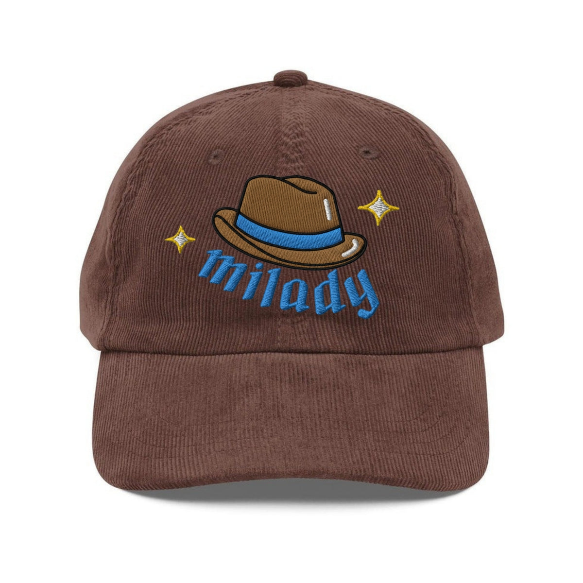Custom Embroidered M'Lady Fedora Milady Neckbeard Meme Hat