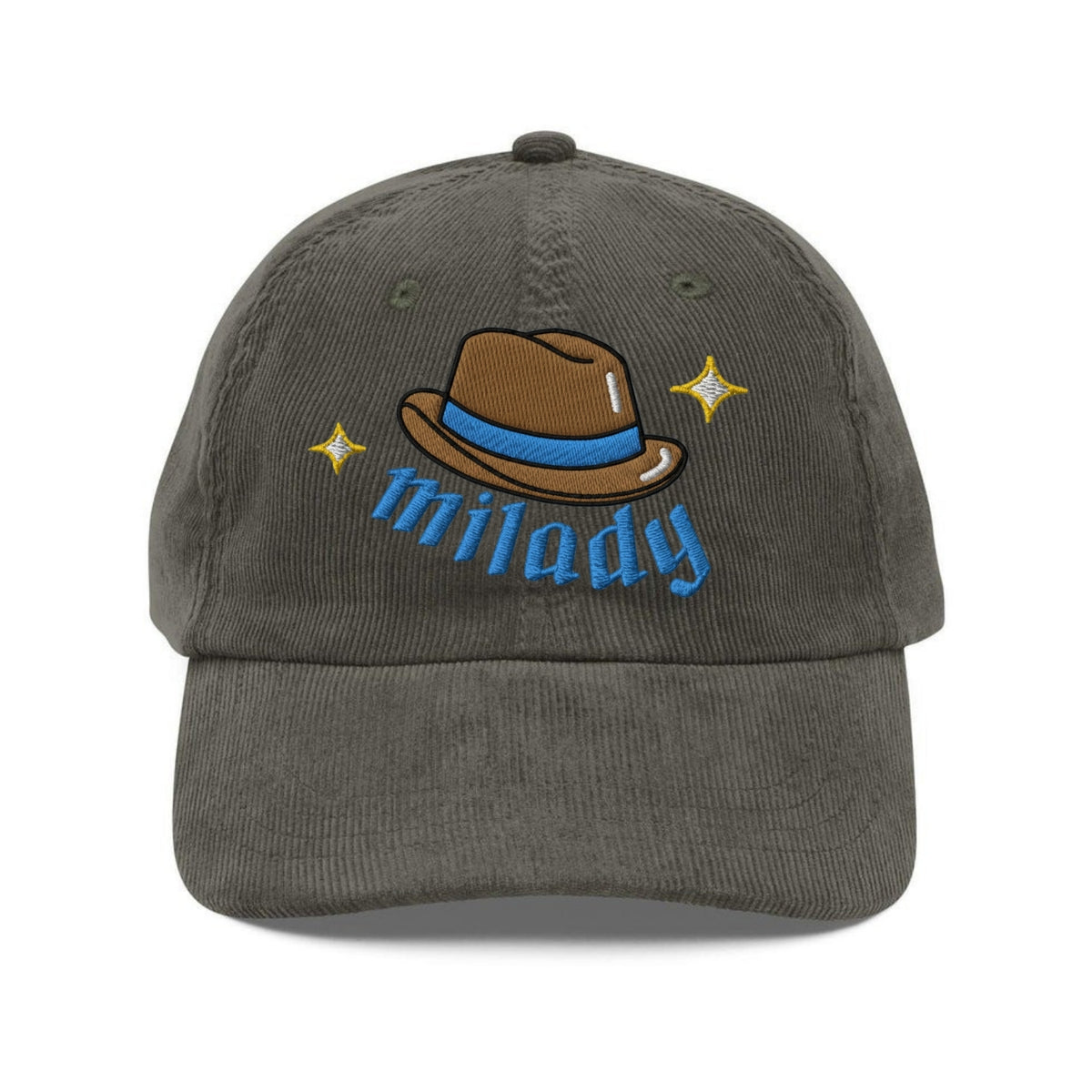 Custom Embroidered M'Lady Fedora Milady Neckbeard Meme Hat