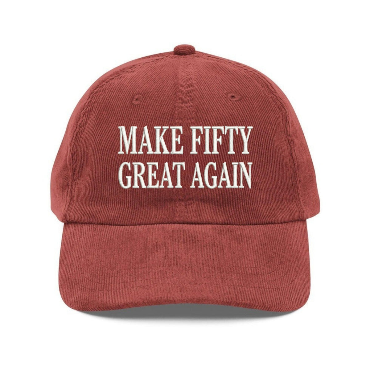 Custom Embroidered Make Fifty Great Again Hat - Funny 50th Birthday Dad Cap