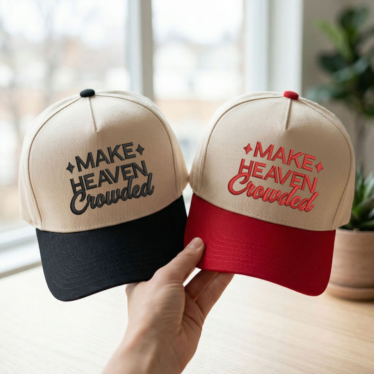 Custom Embroidered Make Heaven Crowded Snapback Hat