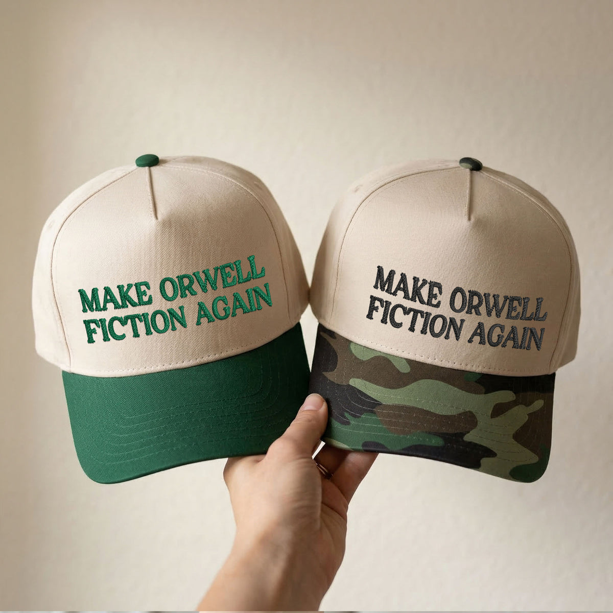 Custom Embroidered Make Orwell Fiction Again Snapback Hat