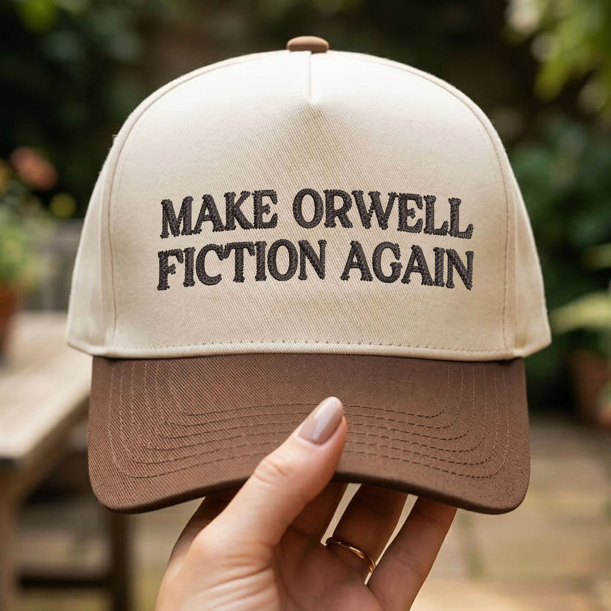 Custom Embroidered Make Orwell Fiction Again Snapback Hat
