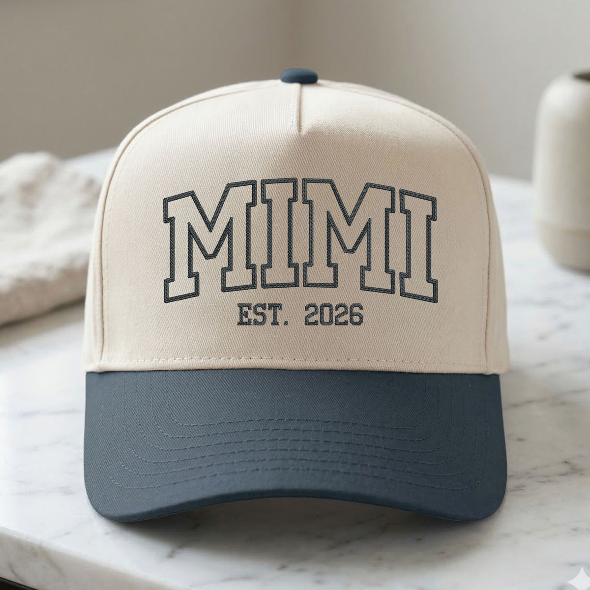 Custom Embroidered Mimi Est 2026 Snapback Hat