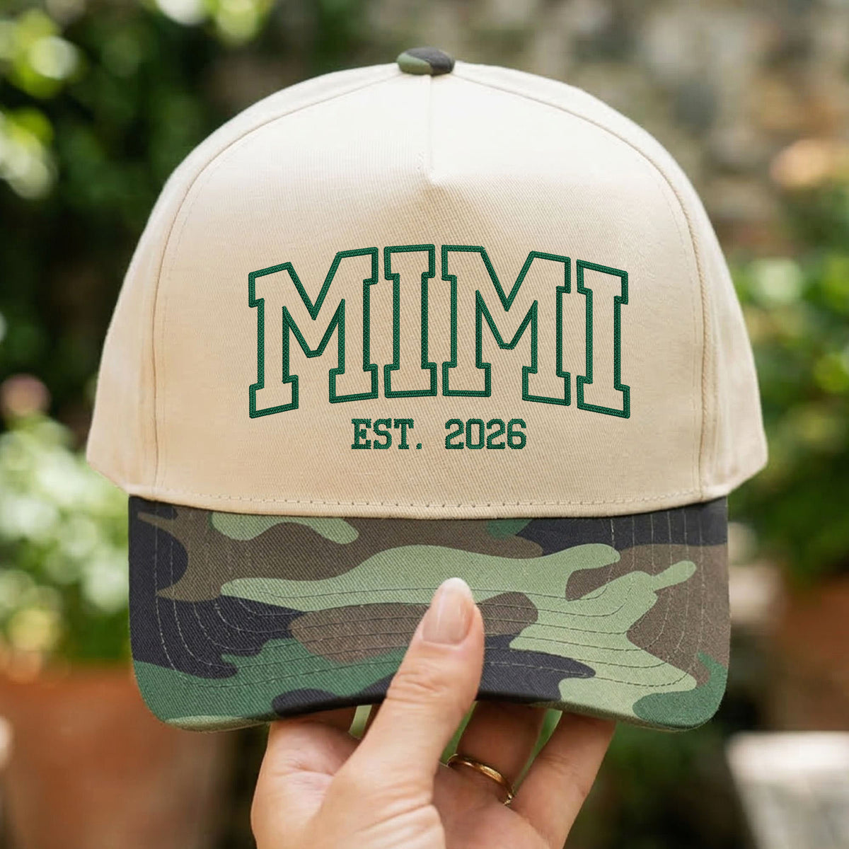 Custom Embroidered Mimi Est 2026 Snapback Hat