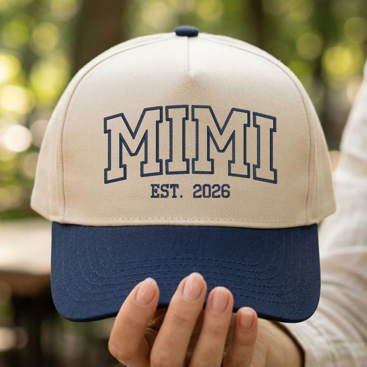 Custom Embroidered Mimi Est 2026 Snapback Hat