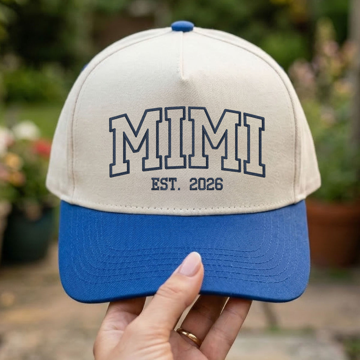 Custom Embroidered Mimi Est 2026 Snapback Hat