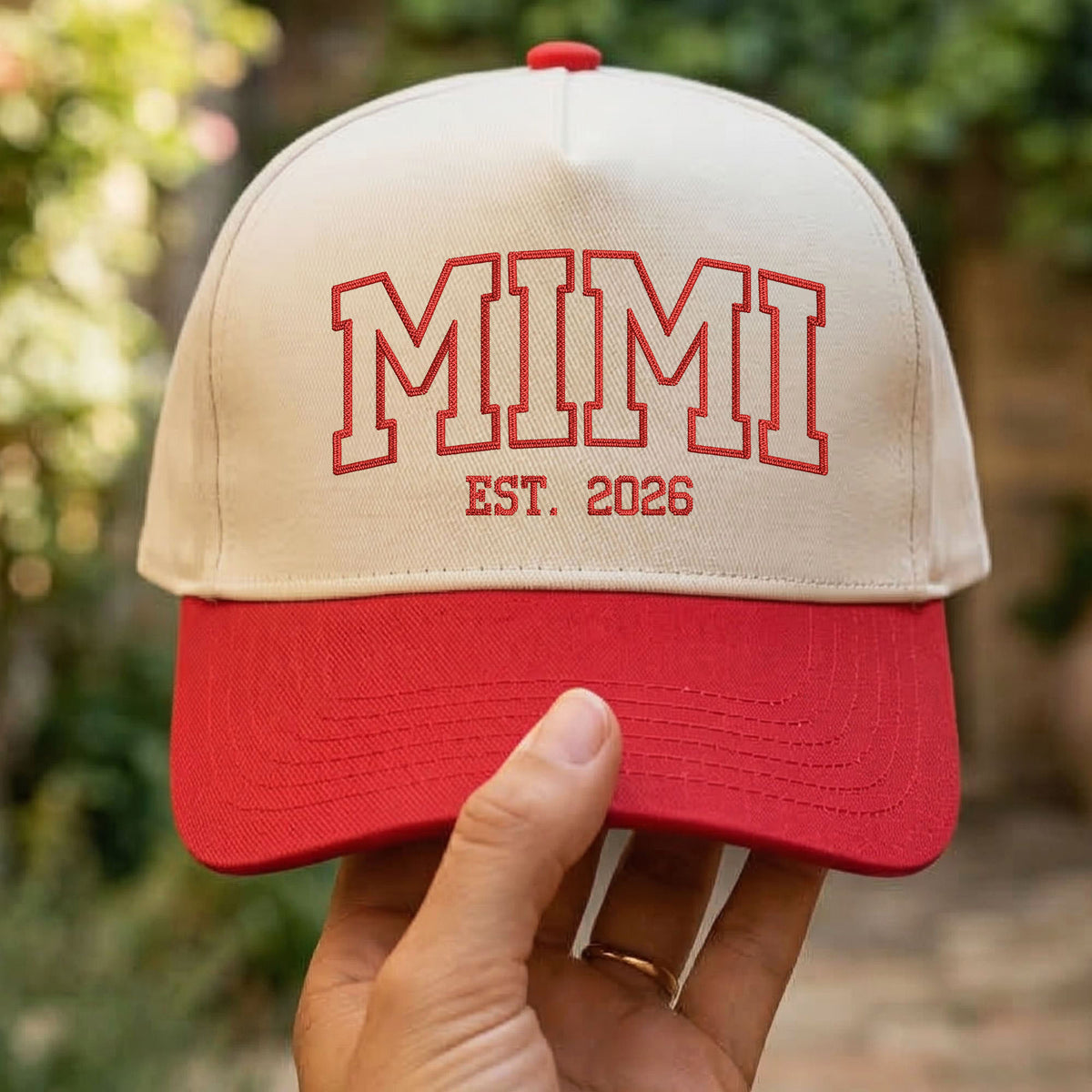 Custom Embroidered Mimi Est 2026 Snapback Hat