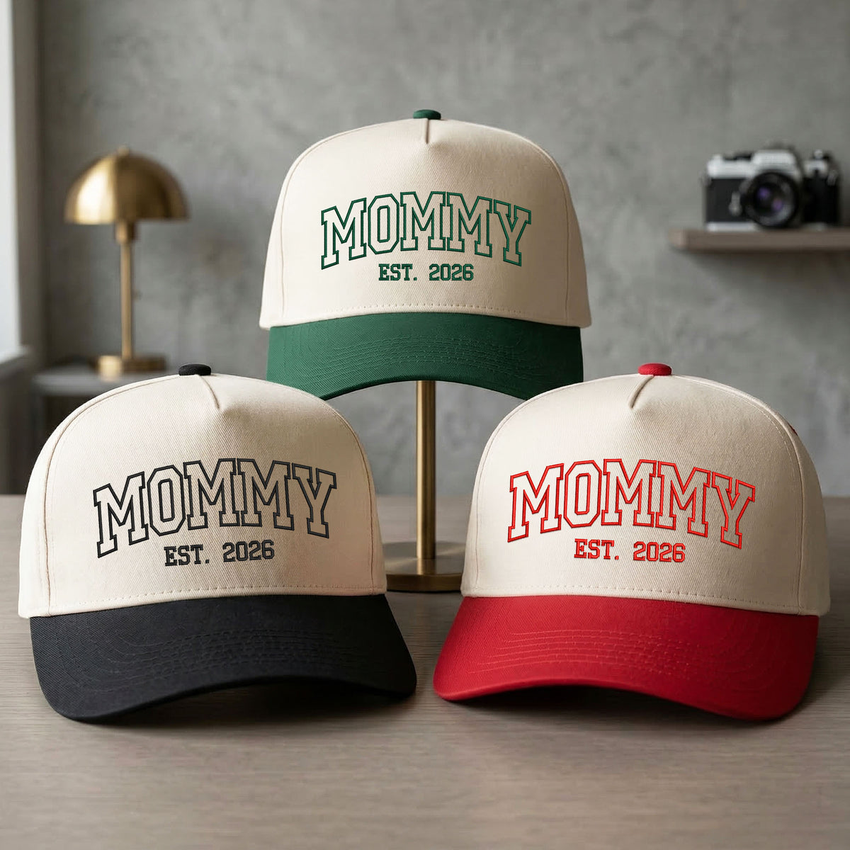 Custom Embroidered Mommy Est 2026 Snapback Hat