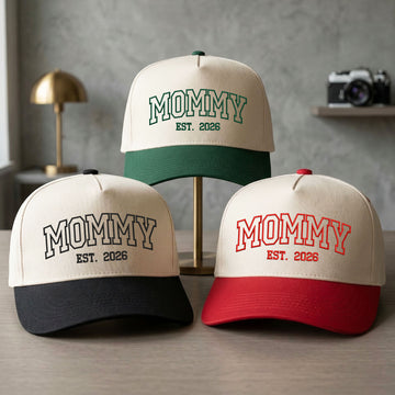 Custom Embroidered Mommy Est 2026 Snapback Hat