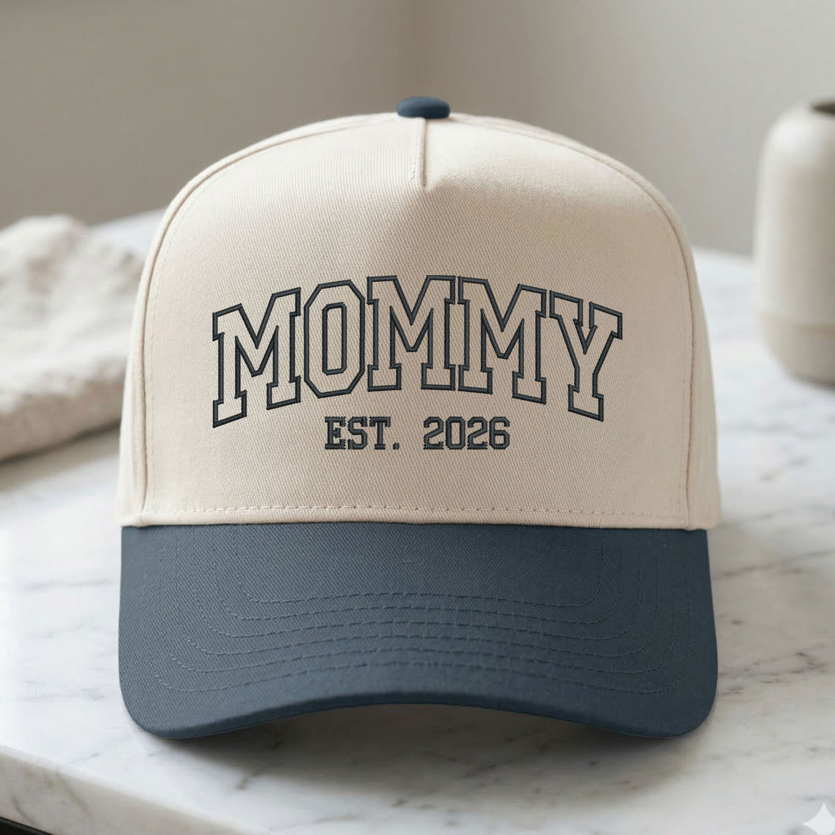 Custom Embroidered Mommy Est 2026 Snapback Hat