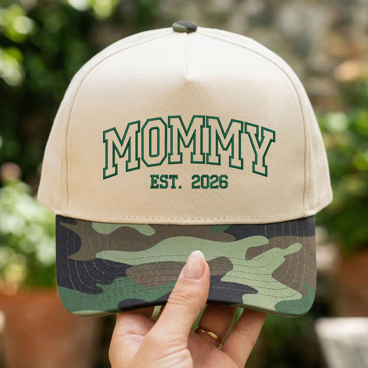 Custom Embroidered Mommy Est 2026 Snapback Hat