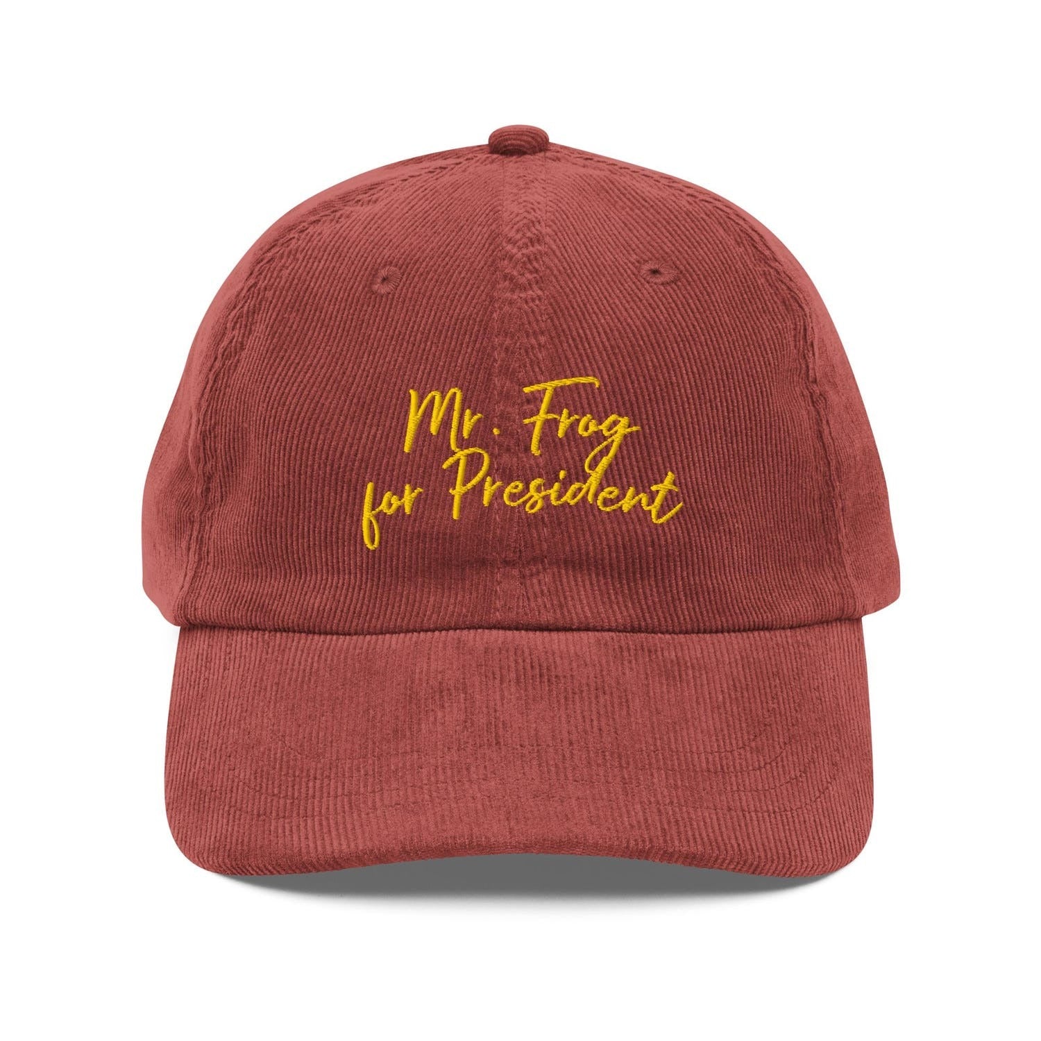 Custom Embroidered Mr Frog for President Hat
