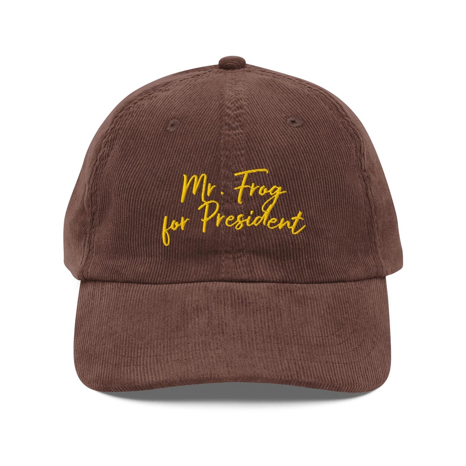 Custom Embroidered Mr Frog for President Hat