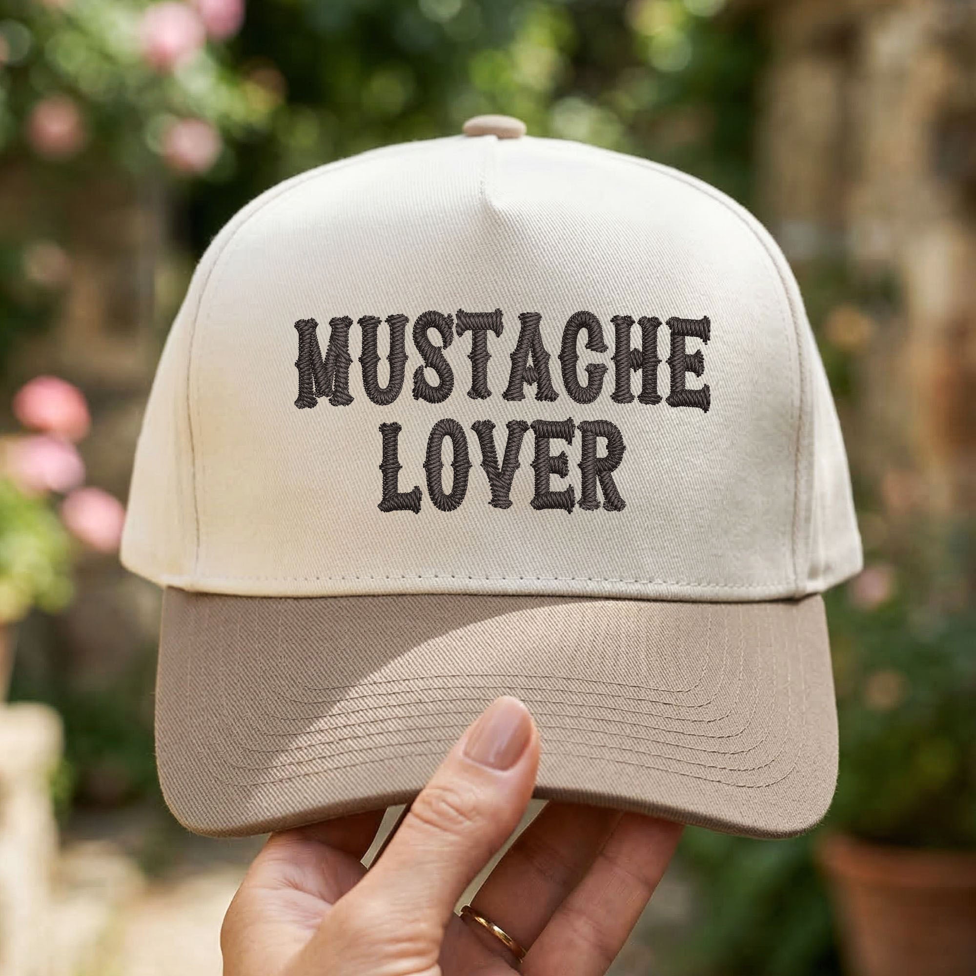 Custom Embroidered Mustache Lover Snapback Hat