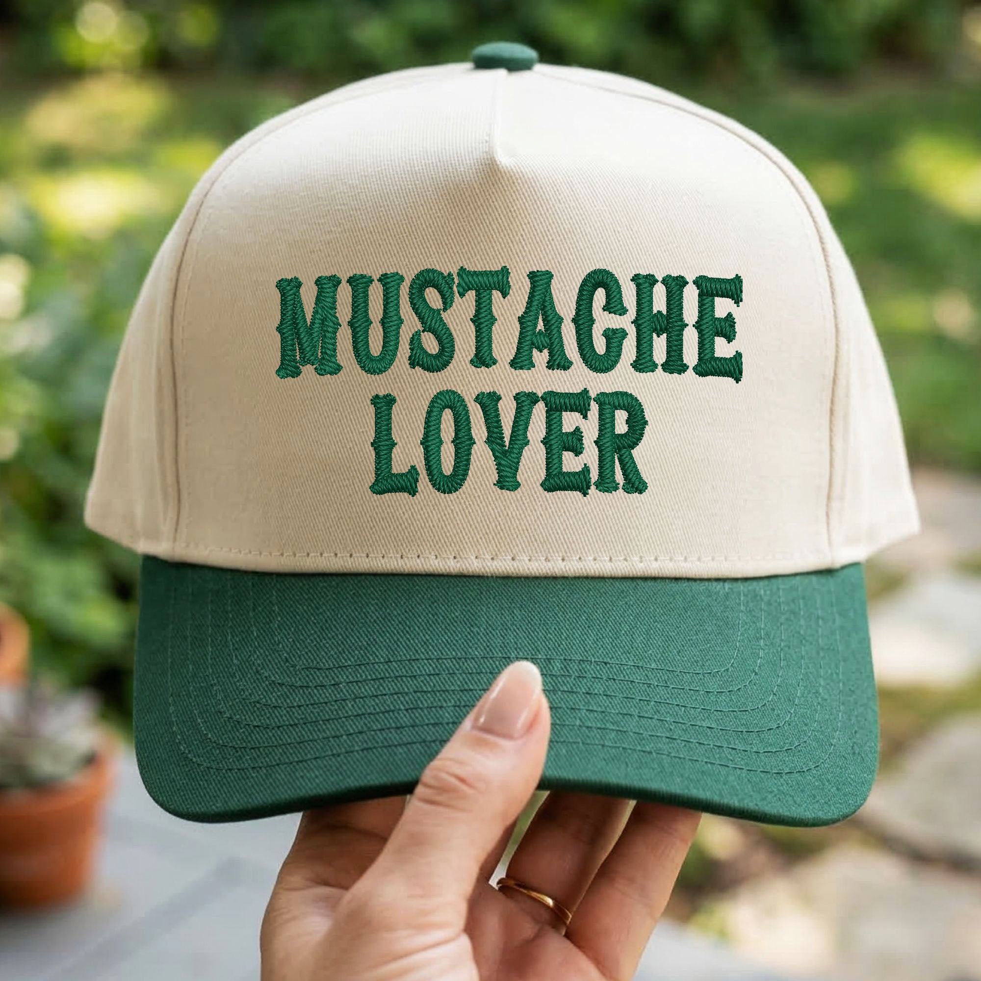 Custom Embroidered Mustache Lover Snapback Hat