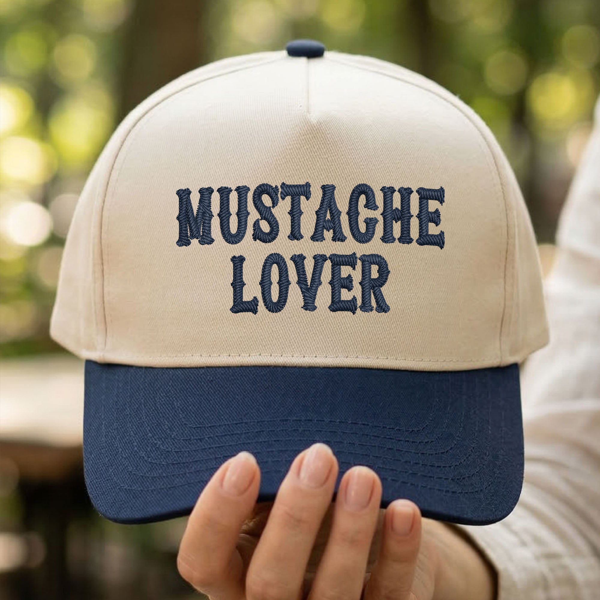 Custom Embroidered Mustache Lover Snapback Hat