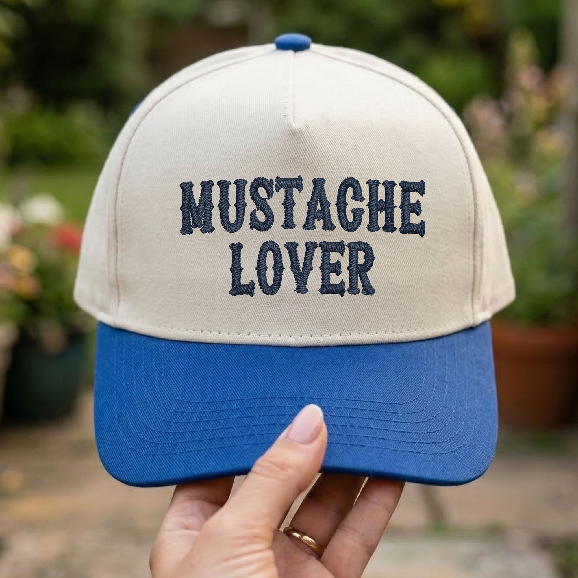 Custom Embroidered Mustache Lover Snapback Hat