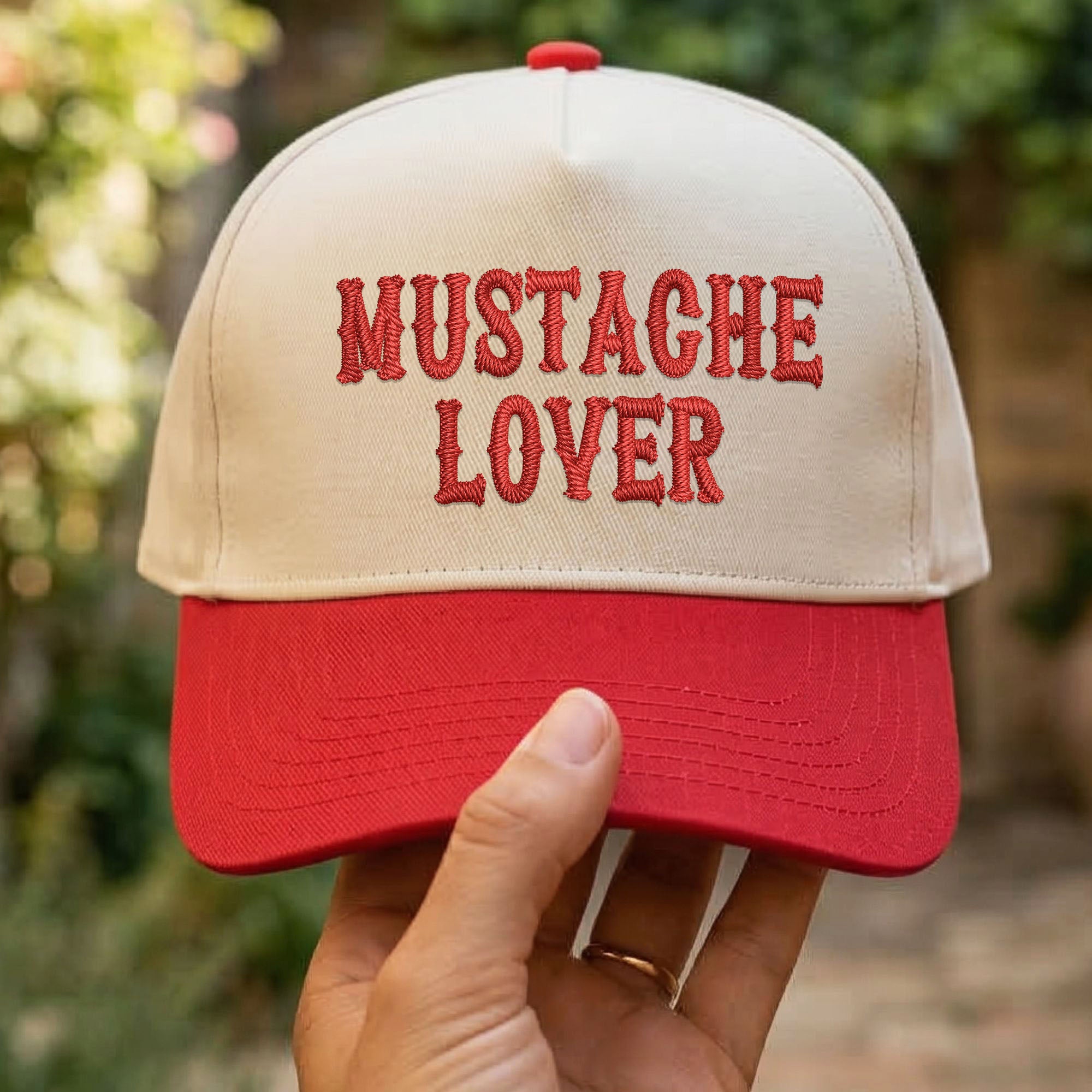Custom Embroidered Mustache Lover Snapback Hat