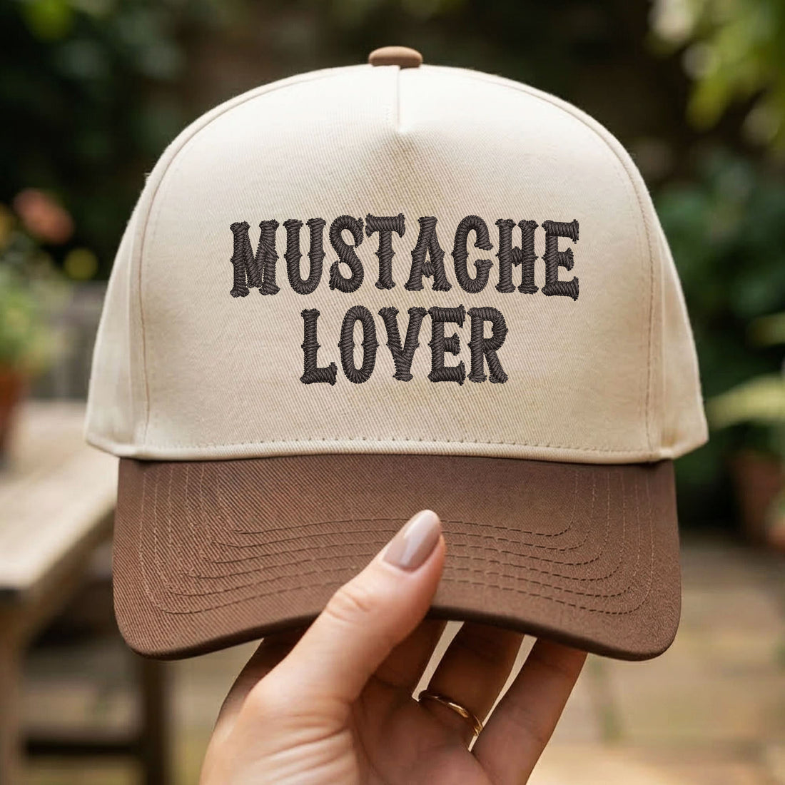 Custom Embroidered Mustache Lover Snapback Hat