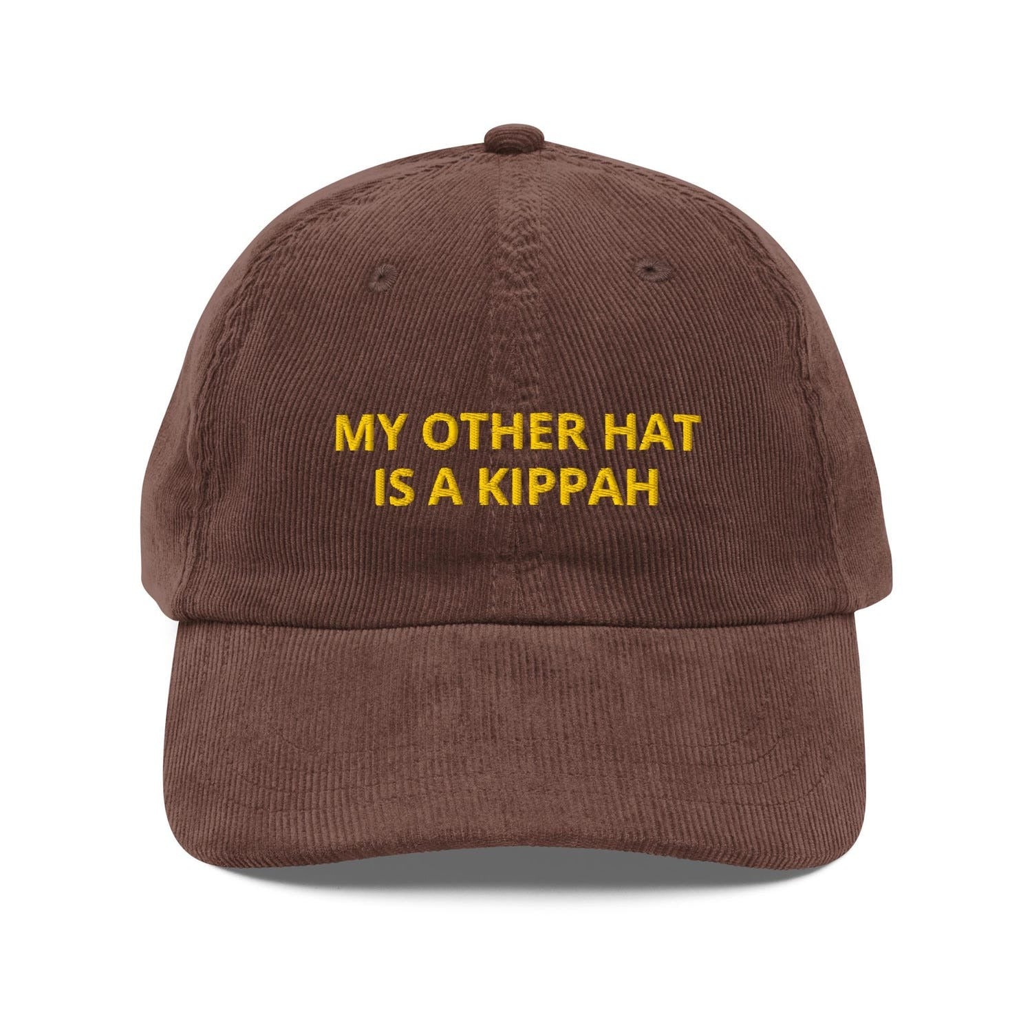 Custom Embroidered My Other Hat is a Kippah Hat