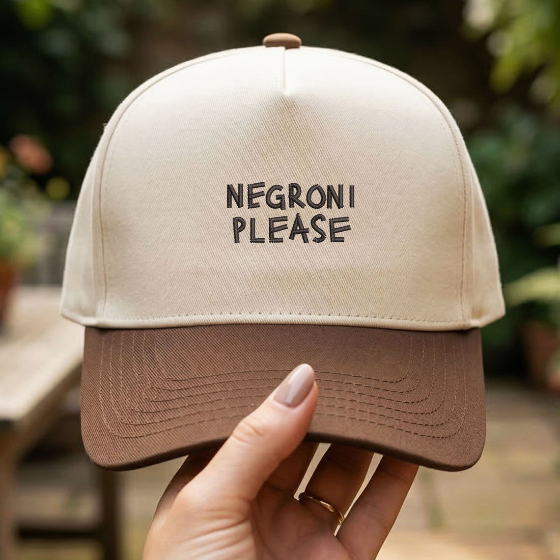 Custom Embroidered Negroni Please Snapback Hat