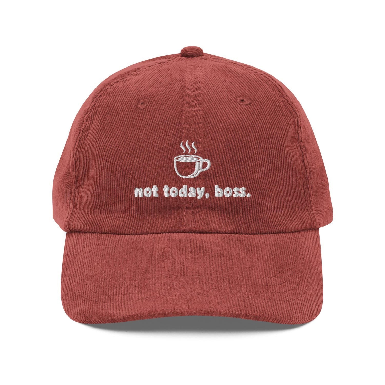 Custom Embroidered Not Today Boss Vintage Hat