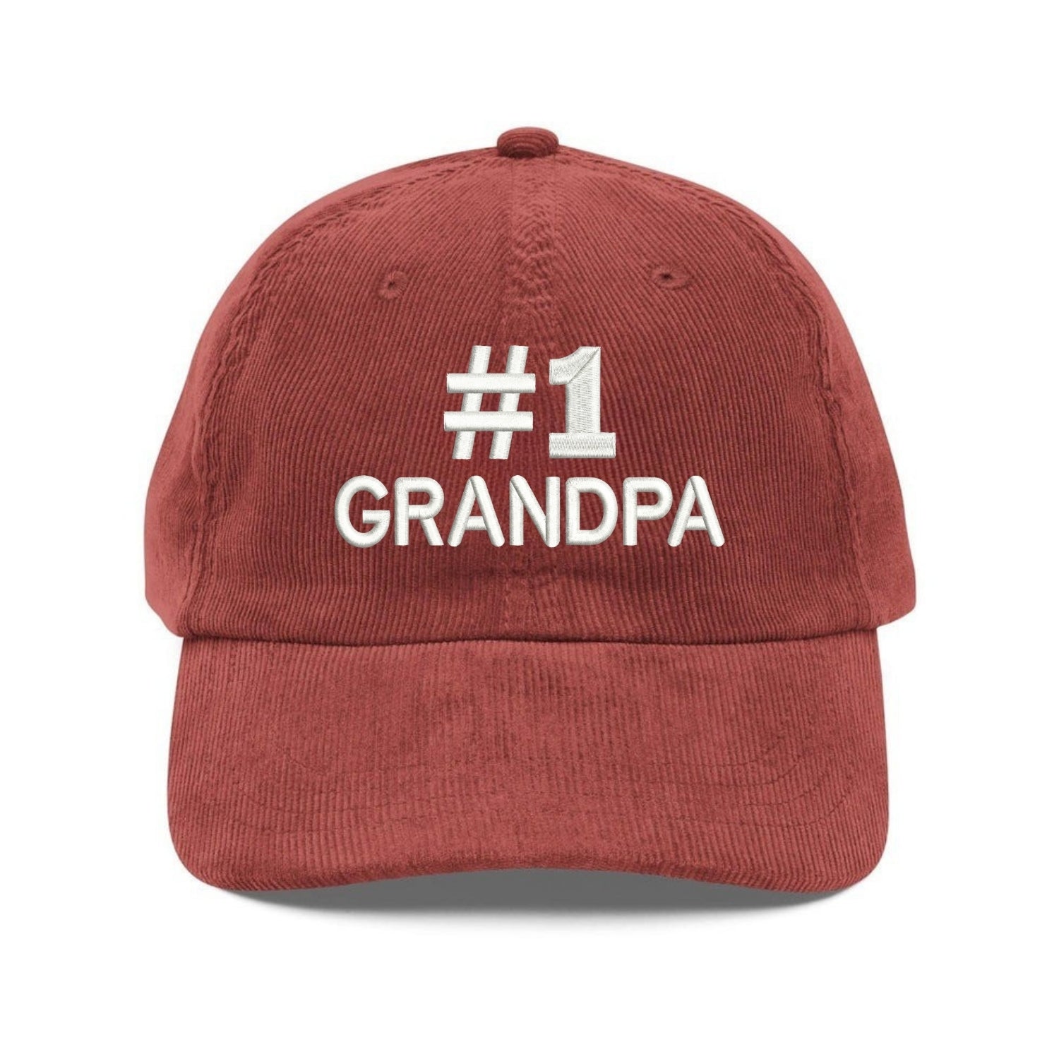 Custom Embroidered Number 1 Grandpa Hat - #1 Grandpa Gift Cap