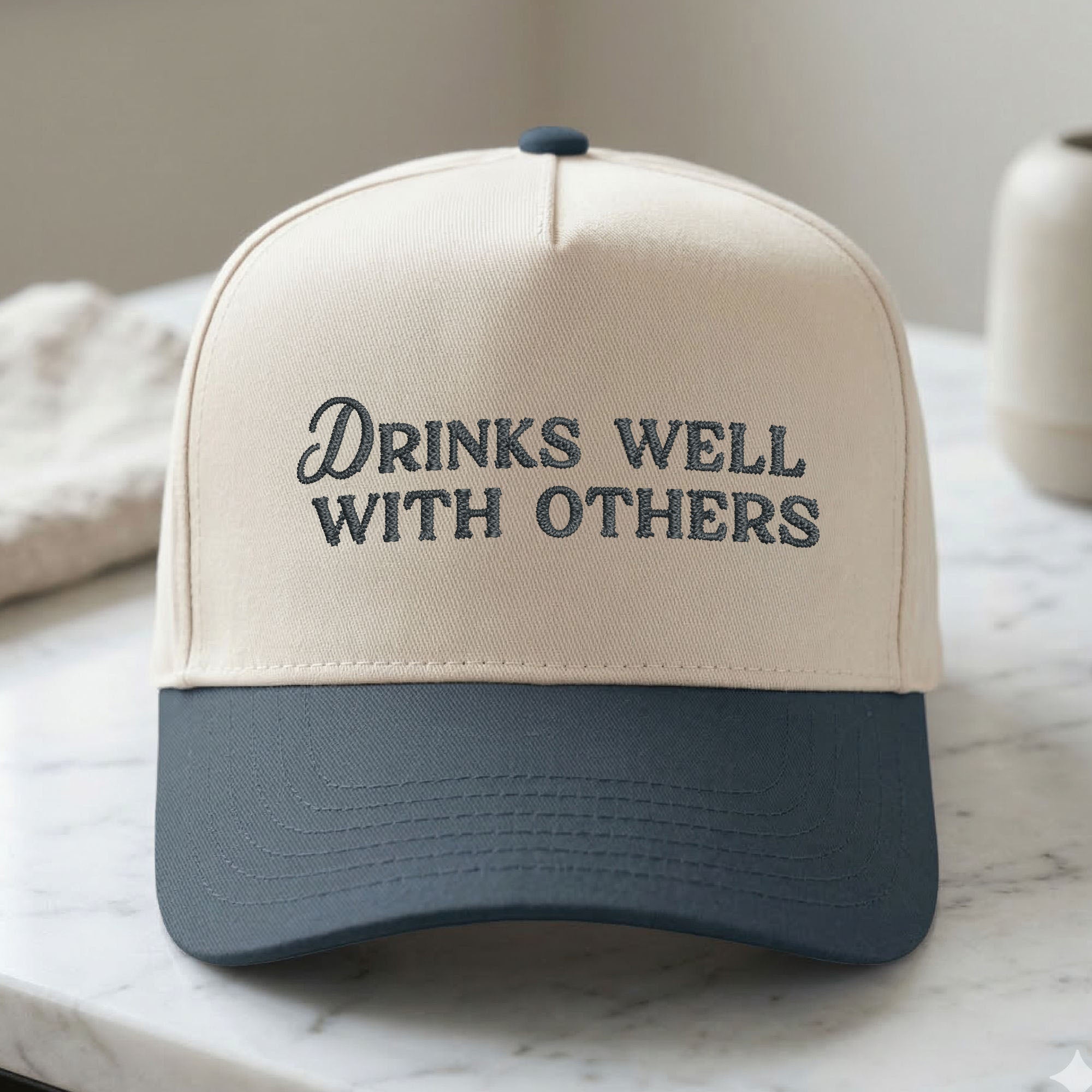 Custom Embroidered Drinks Well With Others Snapback Hat