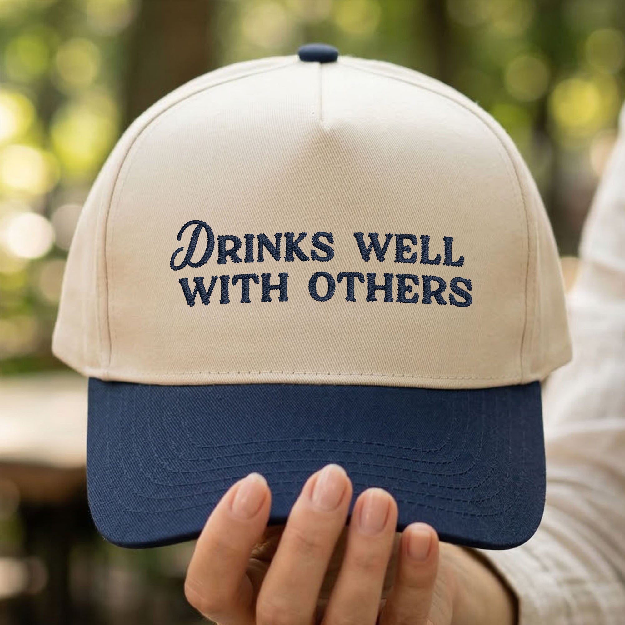 Custom Embroidered Drinks Well With Others Snapback Hat
