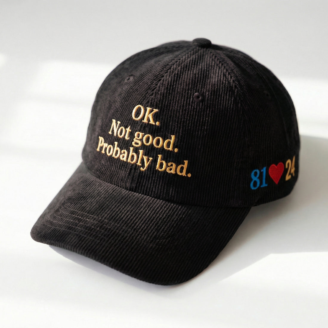 Custom Embroidered Ok Not Good Probably Bad Hat - Hockey Romance Fan Cap