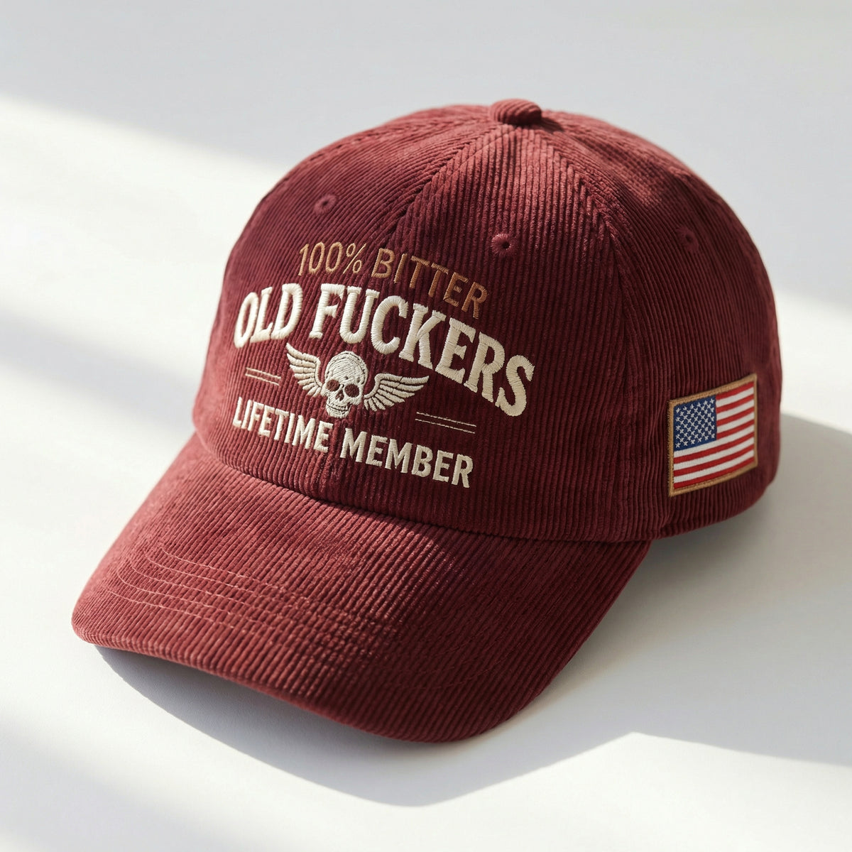 Custom Embroidered Old Fckers Club Distressed Hat - Vintage Funny Dad Cap