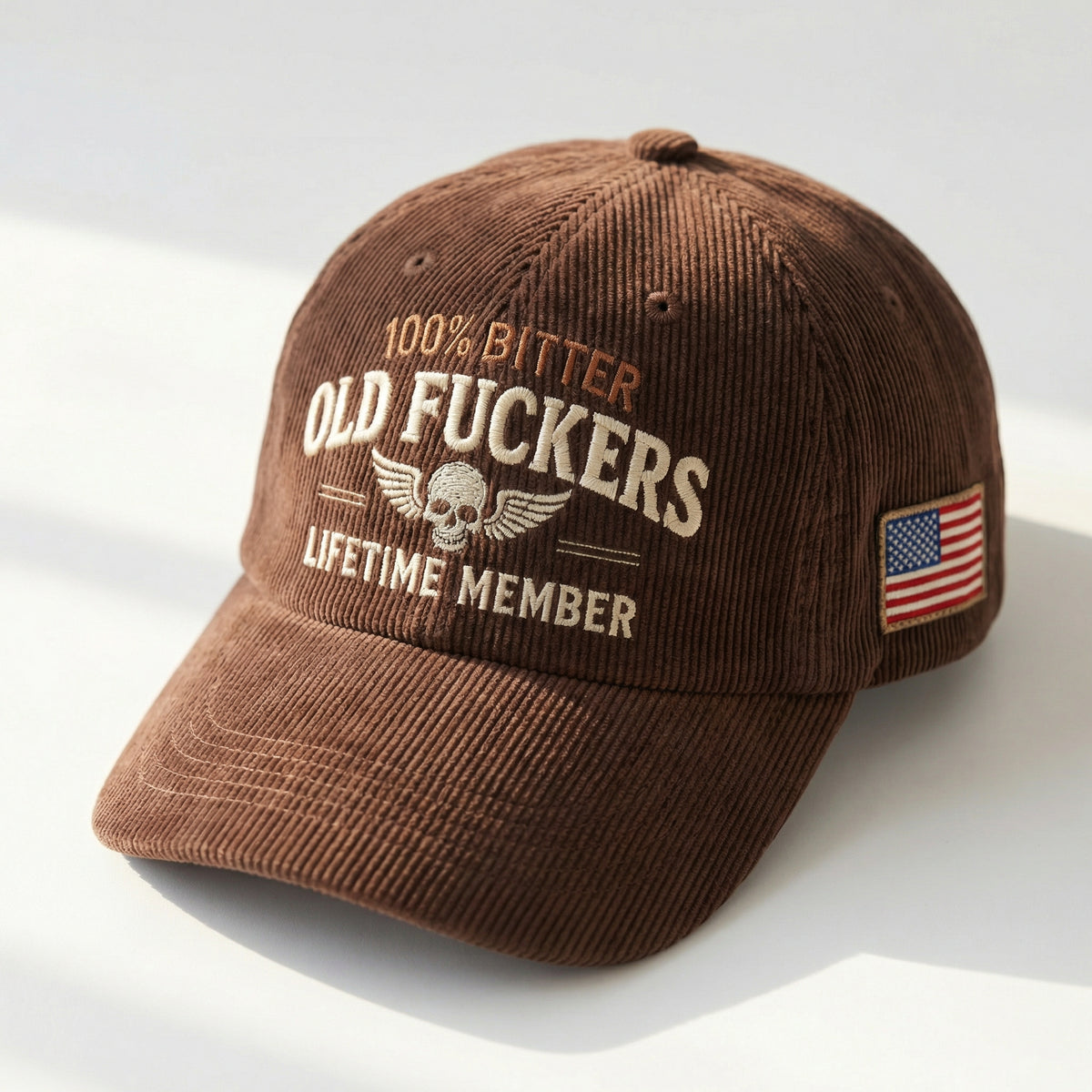 Custom Embroidered Old Fckers Club Distressed Hat - Vintage Funny Dad Cap
