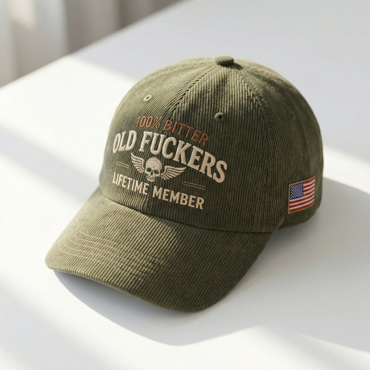Custom Embroidered Old Fckers Club Distressed Hat - Vintage Funny Dad Cap