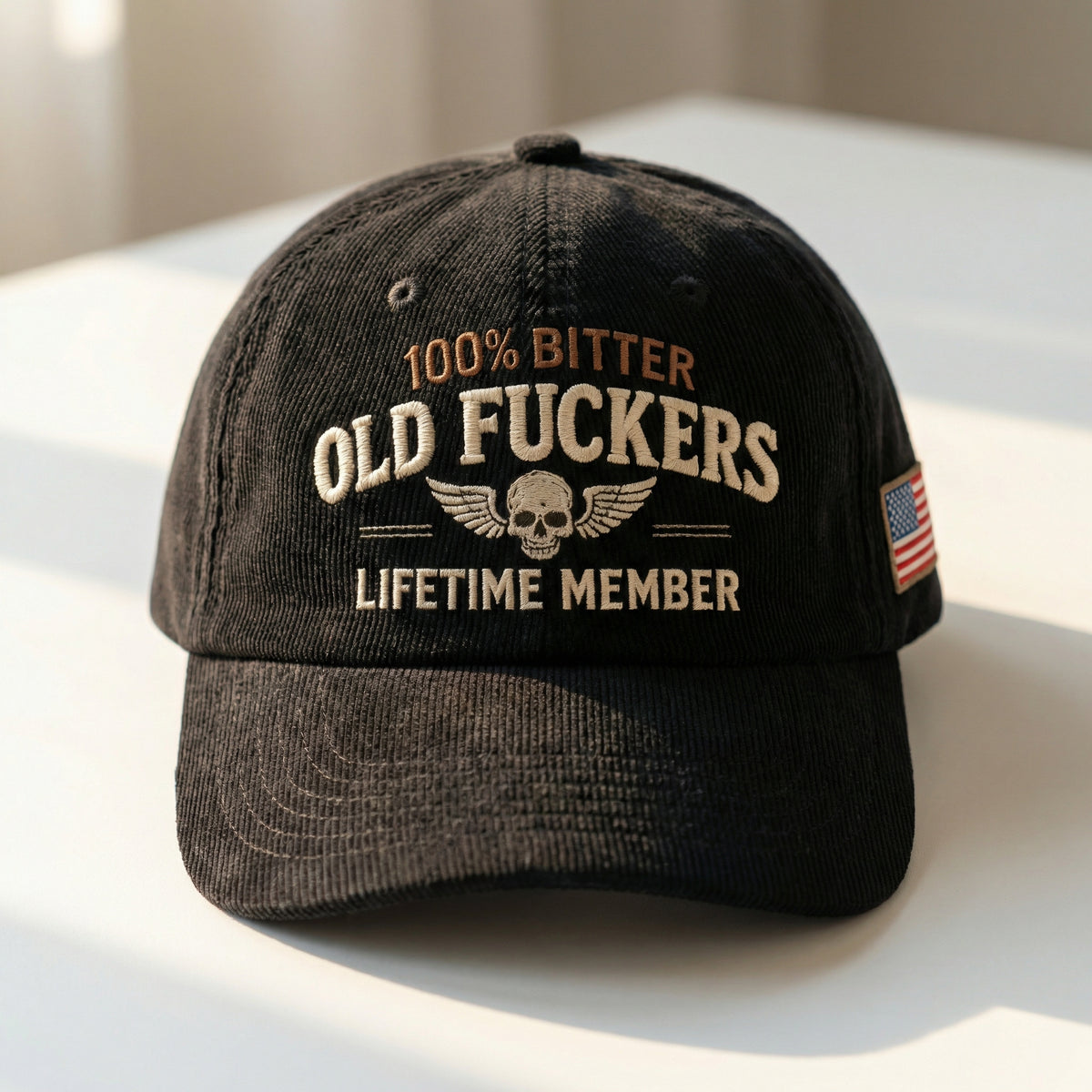 Custom Embroidered Old Fckers Club Distressed Hat - Vintage Funny Dad Cap