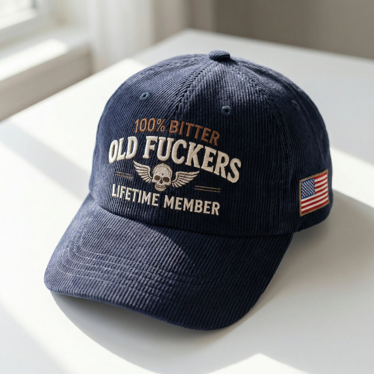 Custom Embroidered Old Fckers Club Distressed Hat - Vintage Funny Dad Cap