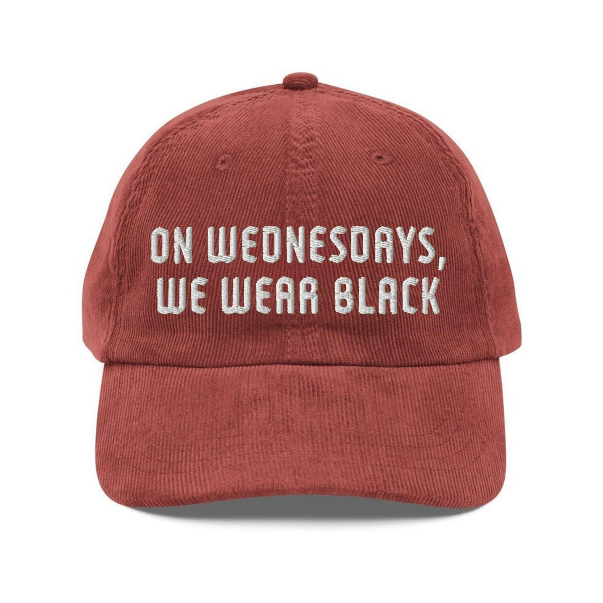 Custom Embroidered On Wednesdays We Wear Black Hat