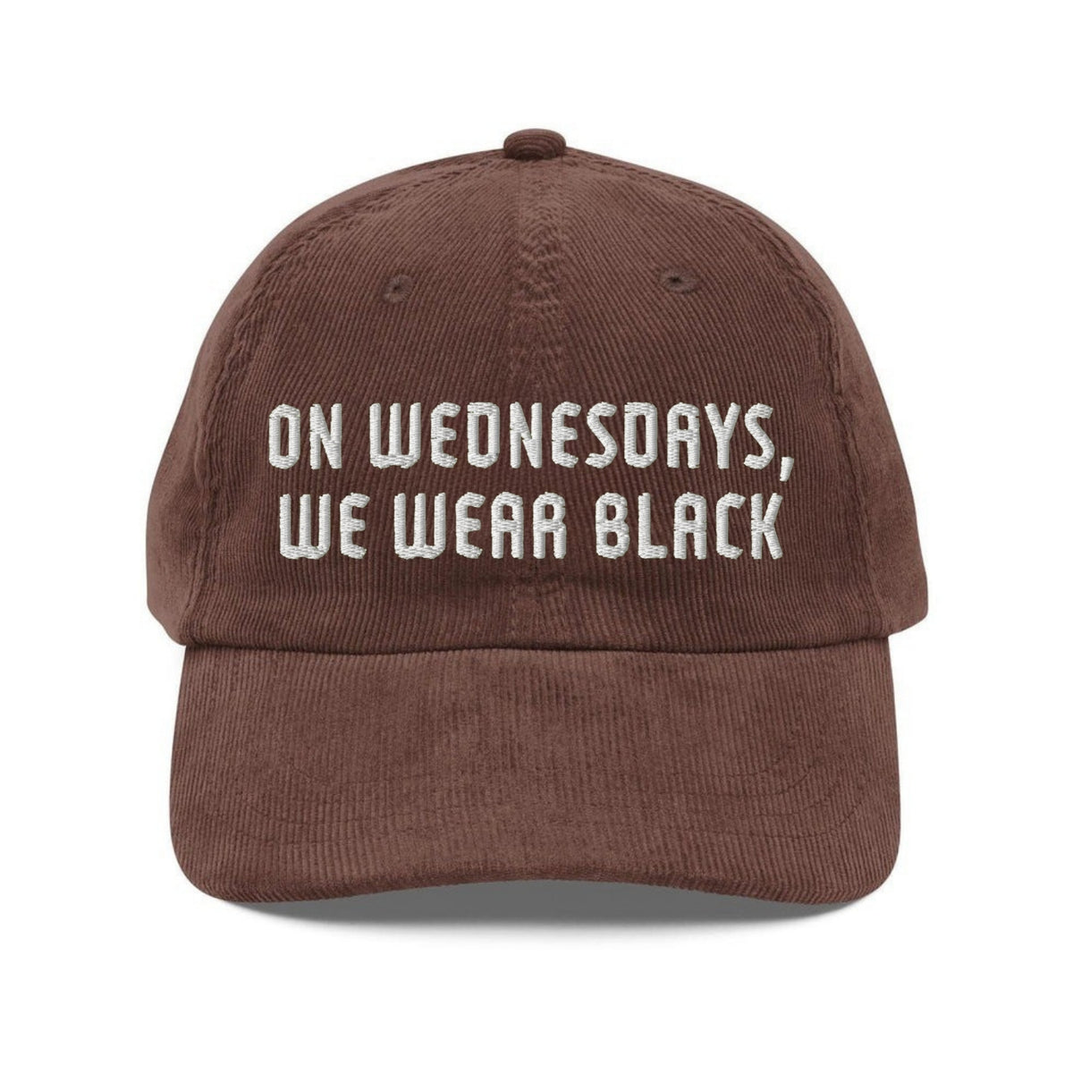 Custom Embroidered On Wednesdays We Wear Black Hat