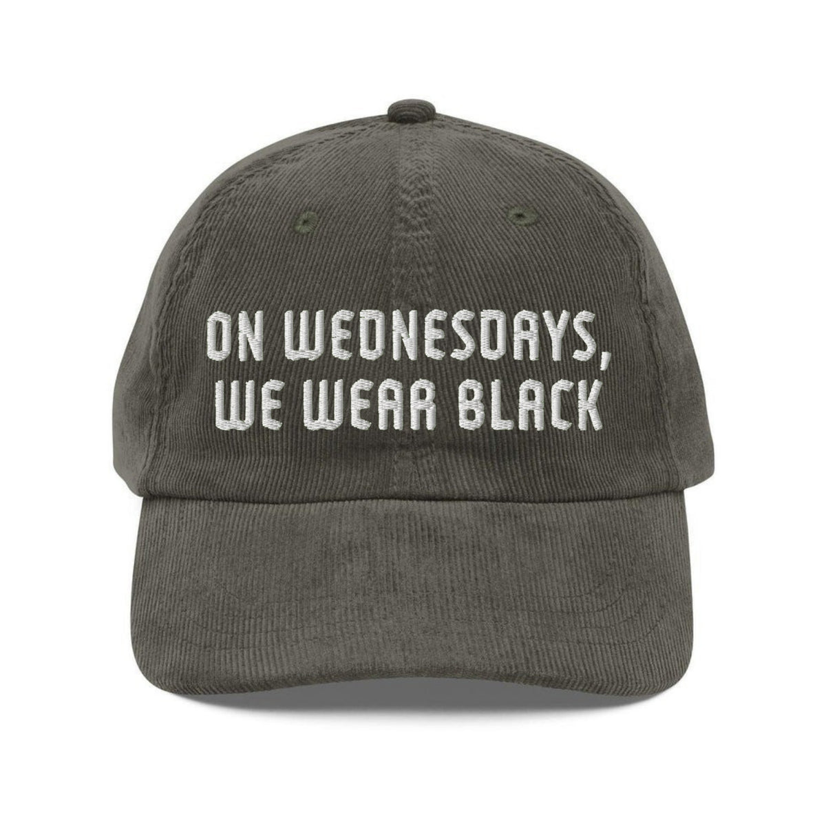 Custom Embroidered On Wednesdays We Wear Black Hat