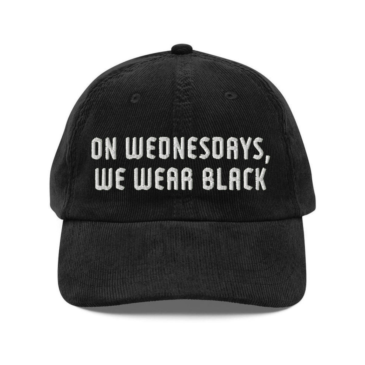 Custom Embroidered On Wednesdays We Wear Black Hat