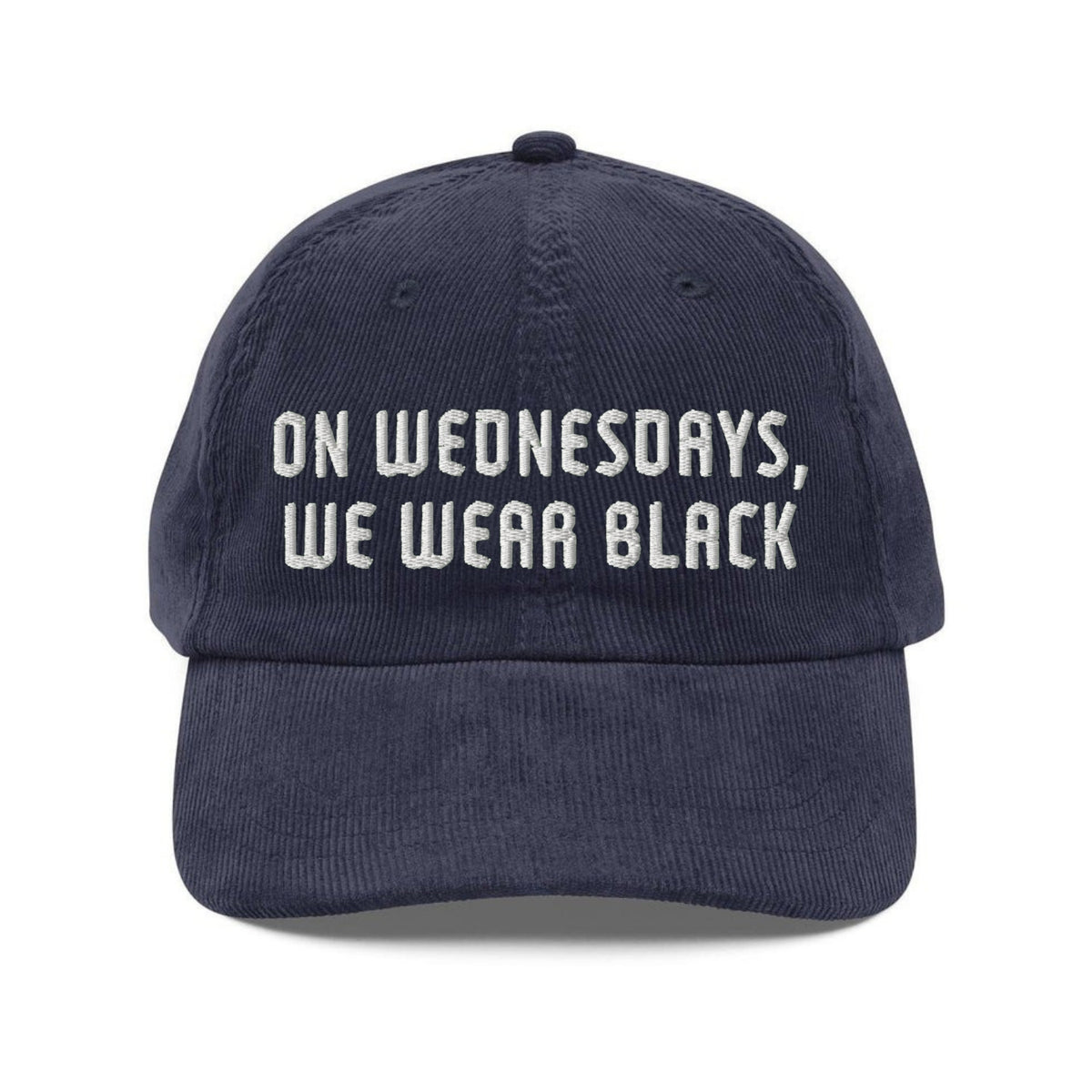 Custom Embroidered On Wednesdays We Wear Black Hat