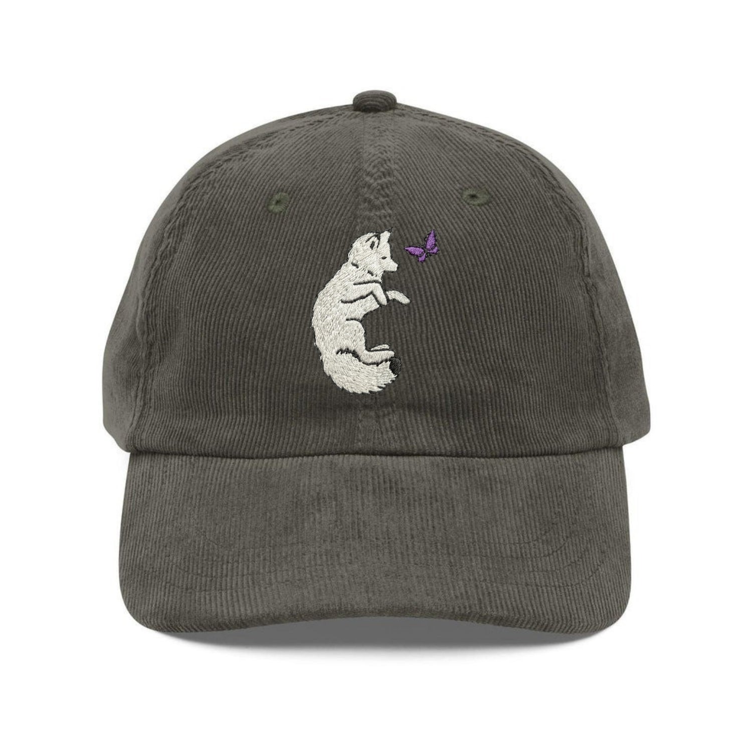 Custom Embroidered Onyx Snow Fox Hat
