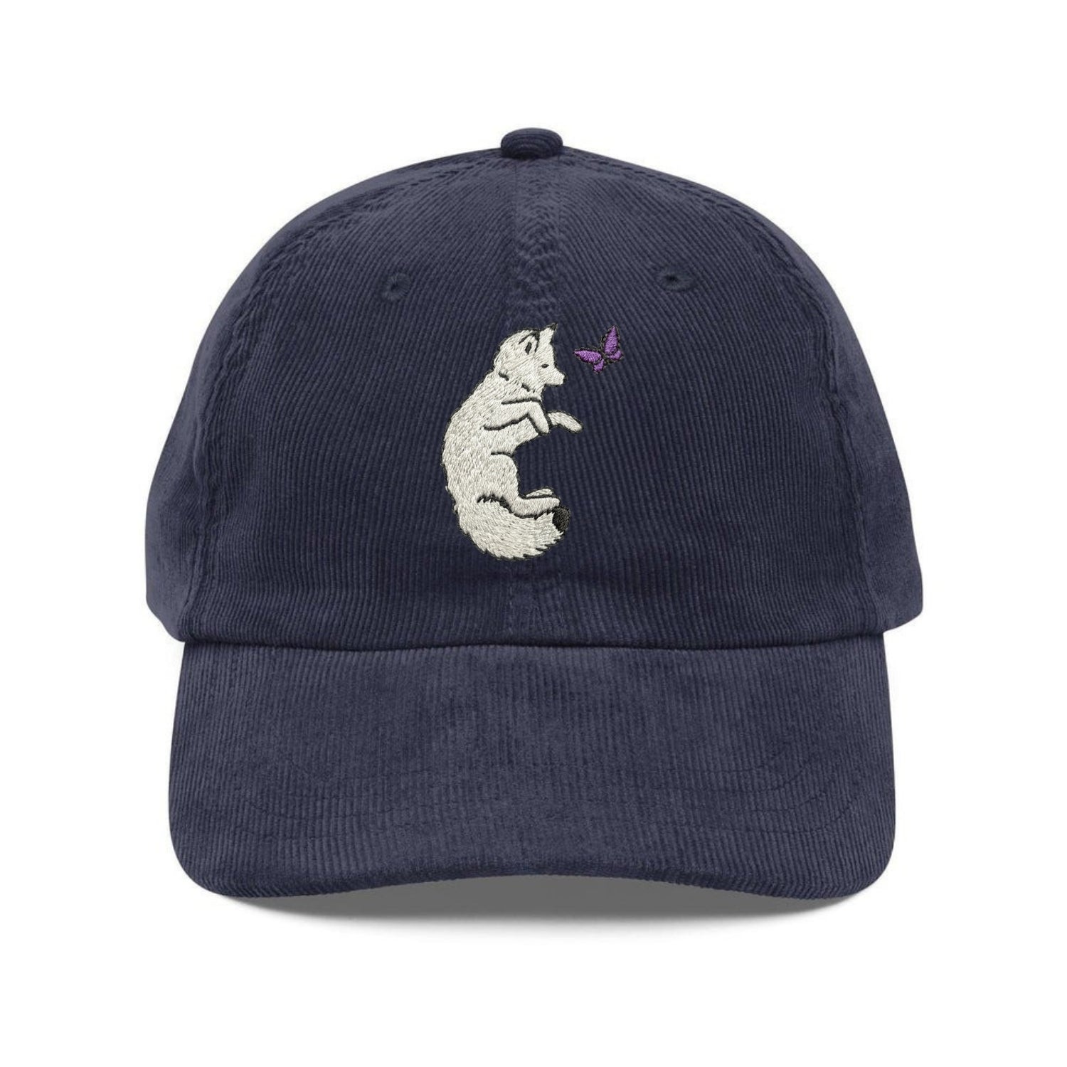 Custom Embroidered Onyx Snow Fox Hat
