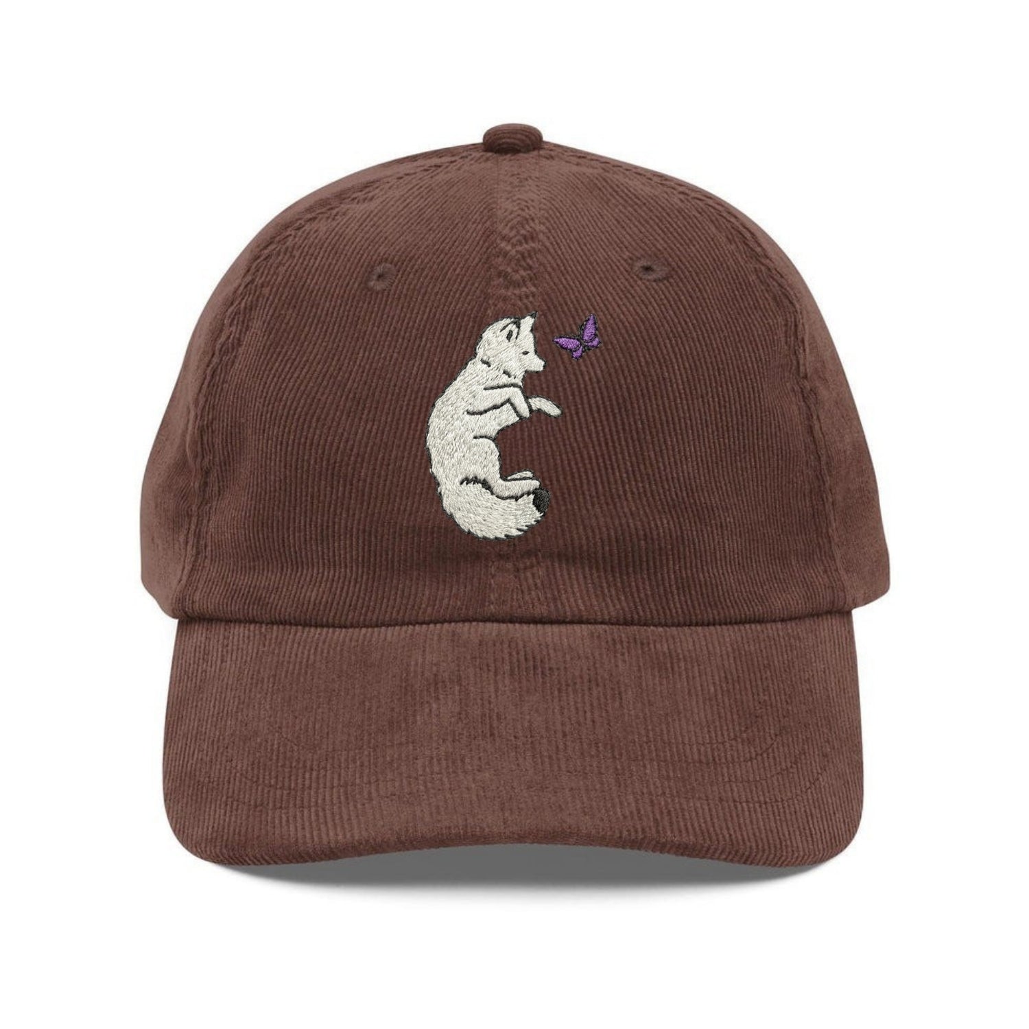 Custom Embroidered Onyx Snow Fox Hat