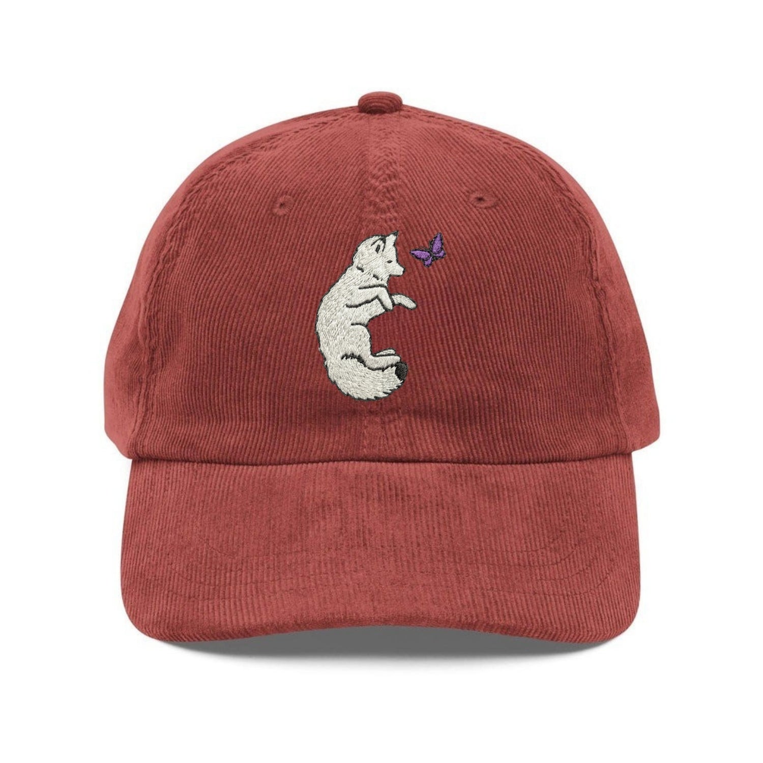 Custom Embroidered Onyx Snow Fox Hat